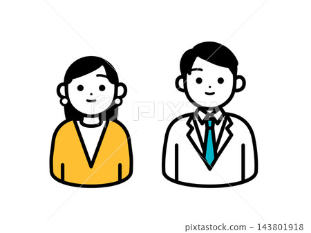 已婚夫婦的插圖 已婚夫婦的插圖 143801918