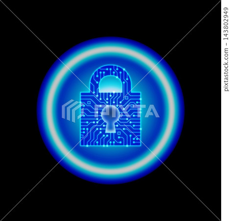 Security-themed graphic material 143802949