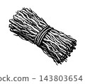 Brushwood Bundle Ink and Pen Illustration 143803654