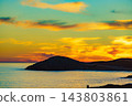 Sunset over sea, Calblanque beach, Spain 143803861