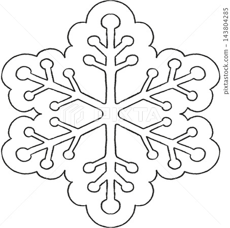 Gingerbread Star Snow Ornament Line Art Gingerbread Star Snow Ornament Line Art 143804285