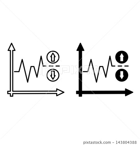 Volatility Icons. Black and White Vector Illustrations. Stock or Securities Price Volatility. Graph, Statistical Financial Indicator. Stock Market Concept Volatility Icons. Black and White Vector Illustrations. Stock or Securities Price Volatility. Graph, Statistical Financial Indicator. Stock Market Concept 143804388