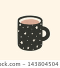 Cozy Starry Mug Illustration, Pencil Sketch Dark Academia Aesthetic 143804504