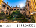 Sunlit Gothic Cloister Garden of San Juan de los Reyes 143804551