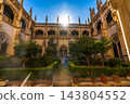 Sunlit Gothic Cloister Garden of San Juan de los Reyes 143804552