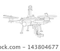 drone wireframe illustration. Vector 143804677