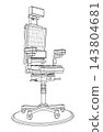 Technical line drawing of an adjustable. Vector 143804681