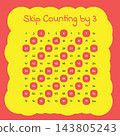 Skip Counting by Three Educational Number Chart 143805243