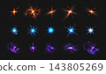 Bright star flare and realistic light glow effect. 143805269