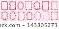 Hand-drawn wavy frames and whimsical borders 143805273