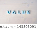 Value creation, customer value and business worth concept with blue VALUE letters 143806091
