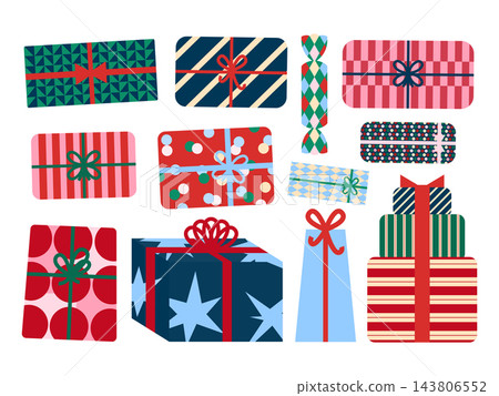 Festive Christmas Gift Box Collection Festive Christmas Gift Box Collection 143806552