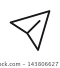 Send icon - Paper airplane - Simple - Black 143806627
