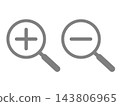 Zoom in and out icons (marks) 143806965