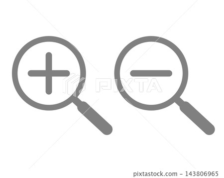 Zoom in and out icons (marks) 143806965