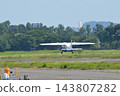 A Cessna aircraft taking off (Chofu Airport / Chofu City, Tokyo) 143807282