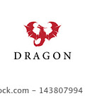 dragon design with a retro aggressive style 143807994