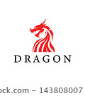 dragon design with a retro aggressive style 143808007