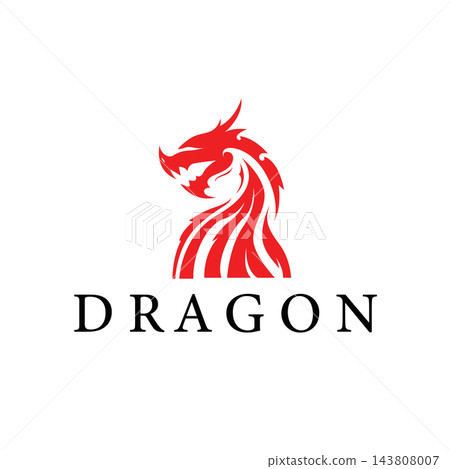 dragon design with a retro aggressive style 143808007