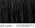 The background texture features densely overlapping black fur and delicate lines. 143808073