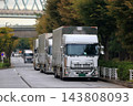Waiting logistics trucks 143808093