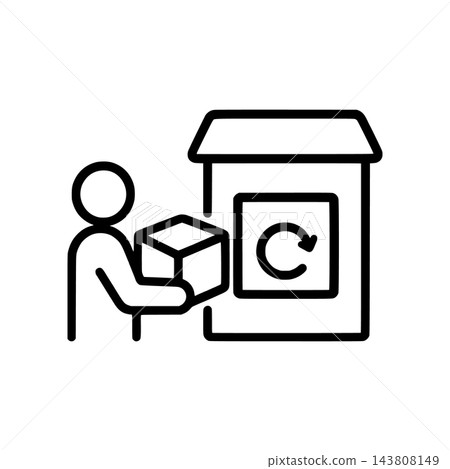 Delivery packages returned to the collection point (icon) Delivery packages returned to the collection point (icon) 143808149