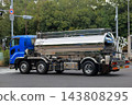 A tanker truck in motion 143808295