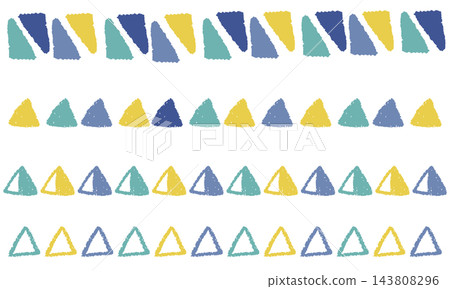Cute, hand-drawn colorful ruled line set 143808296