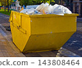 Skip bin container on street 143808464