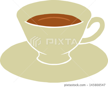 一個帶有木版畫圖案的茶杯 143808547