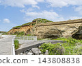 千葉縣銚子市:著名旅遊景點屏風浦的地質邊界及週邊景色。 千葉縣銚子市:著名旅遊景點屏風浦的地質邊界及週邊景色。 143808838