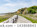 千葉縣銚子市:著名旅遊景點屏風浦的地質邊界及週邊景色。 千葉縣銚子市:著名旅遊景點屏風浦的地質邊界及週邊景色。 143808843