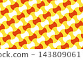 Japanese pattern, traditional design, orange and yellow background, modern illustration. 143809061