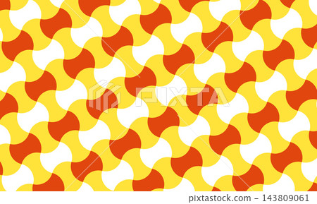 Japanese pattern, traditional design, orange and yellow background, modern illustration. Japanese pattern, traditional design, orange and yellow background, modern illustration. 143809061