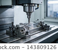 Machining precision part by CNC machining center, mold, die and high accuracy part 143809126
