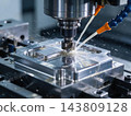 Machining precision part by CNC machining center, mold, die and high accuracy part 143809128