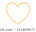 Golden glitter particle motif heart illustration 143809671