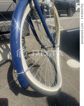 Bicycle with deformed tires Bicycle with deformed tires 143809702