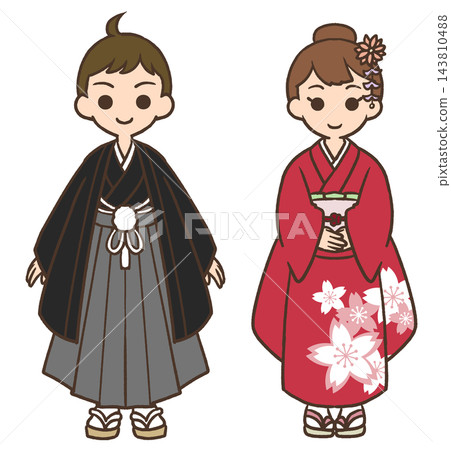 穿著七五山和服的孩子 穿著七五山和服的孩子 143810488