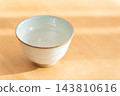 Empty teacups and tableware 143810616