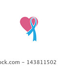 Hand with ribbon Breast cancer awareness 143811502