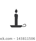 fire wax silhouette icon symbol 143811506