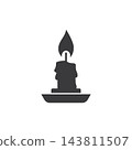 fire wax silhouette icon symbol 143811507