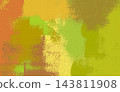 Autumn-colored grunge art painted with hand-painted rollers 143811908