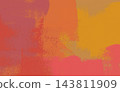 Autumn-colored grunge art painted with hand-painted rollers 143811909