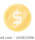 Illustration of Dollar Coin 143812096