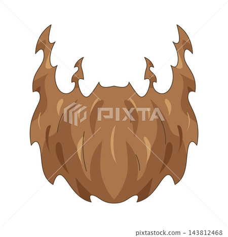 Illustration of brown beard Illustration of brown beard 143812468