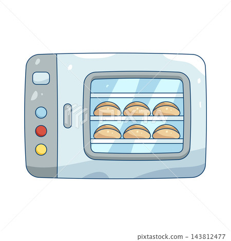 Illustration of bakery oven 143812477