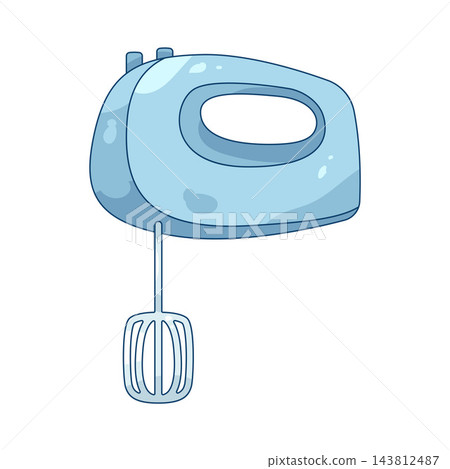Illustration of hand mixer 143812487