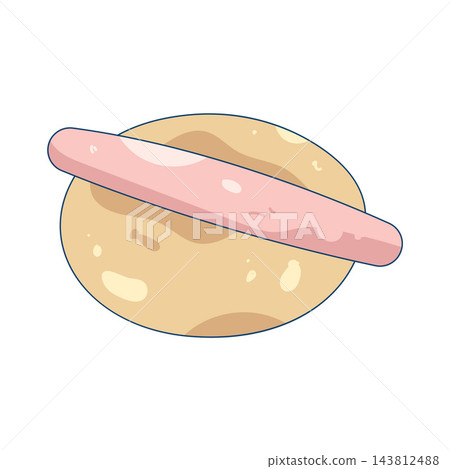 Illustration of french rolling pin Illustration of french rolling pin 143812488